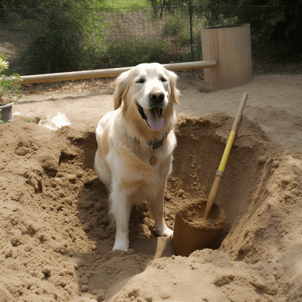 Creating a digging pit for your dog