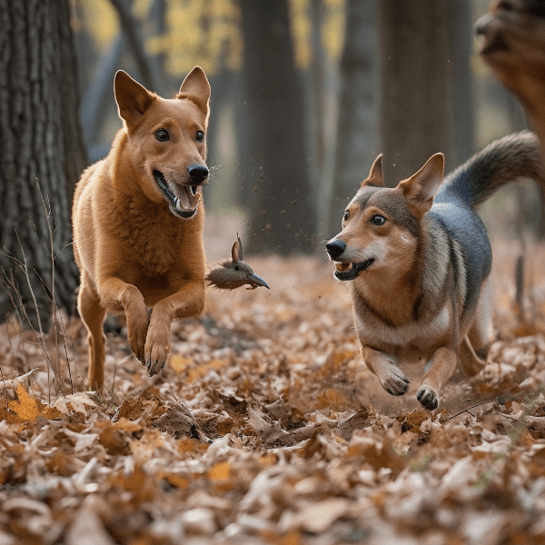 Heart-Pumping Action: The Dog Closes in on the Squirrel