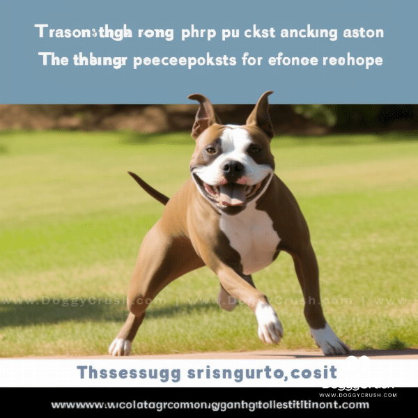 Training and Exercise for the American Staffordshire Terrier Dog